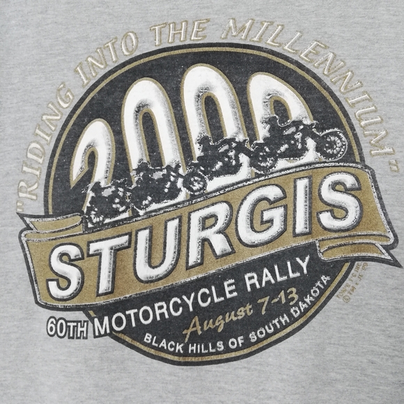 Harley Davidson Vintage Millennium Sturgis T-shirt, Size Large - Picture 4 of 8